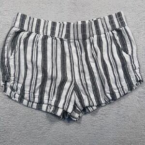 Maurice's Striped Linen Blend Shorts Women's Medium Boho Nautical Summer‎ Beach